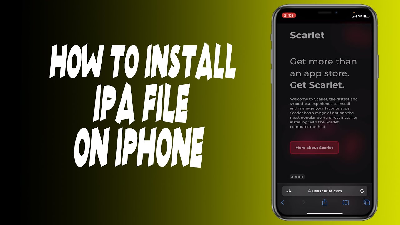 How to install ipa file on iphone? YouTube