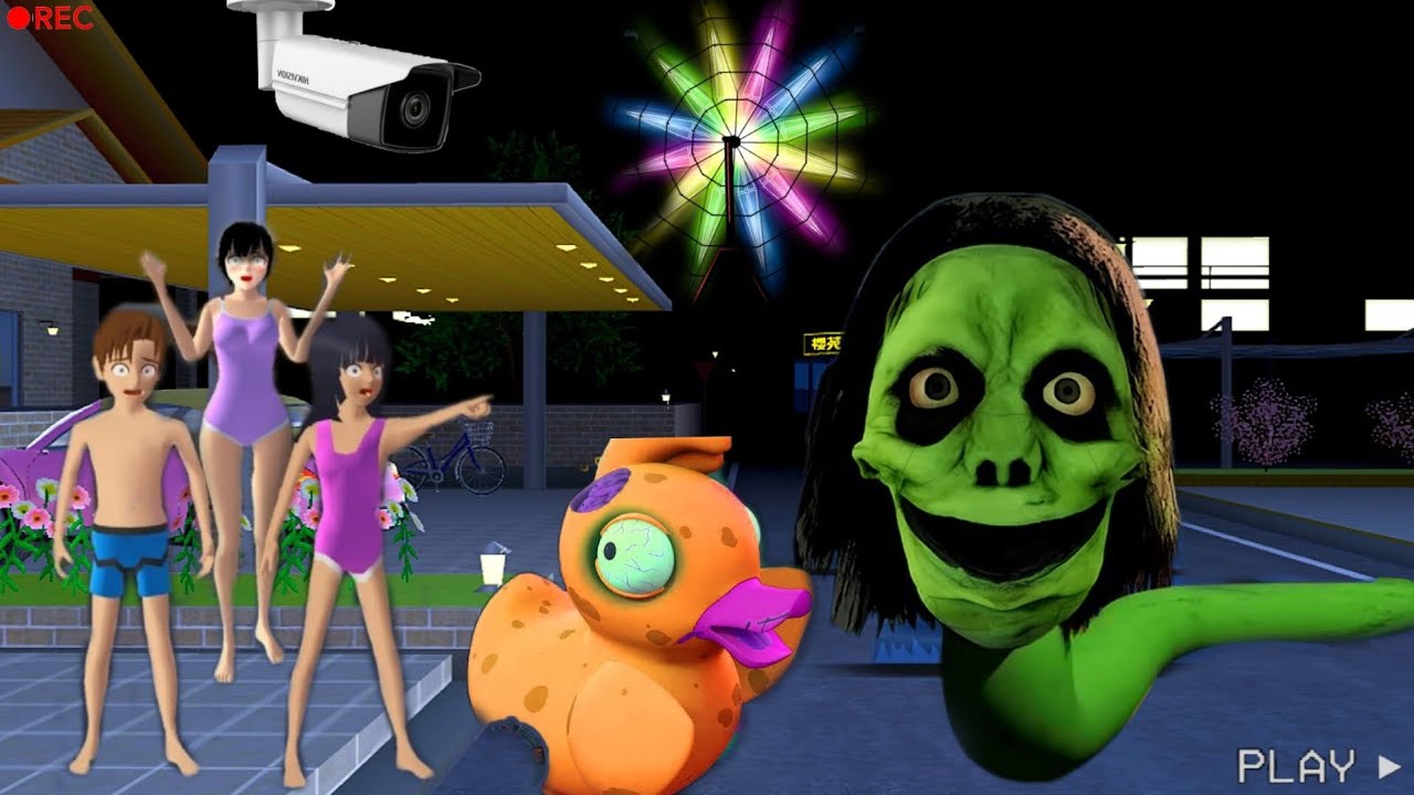 Yuta Mio Panicked CCTV Recorded an Alpha Snake Ghost Duck Zombie in House 😱 !!SAKURASCHOOL SIMULATOR