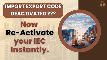 How to Re-activate IEC code; Import Export code deactivated due to non-updating