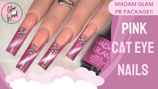 PINK CAT EYE ? MADAM GLAM ? UNBOXING MY FIRST PR PACKAGE | GLAM WIRED NAILS