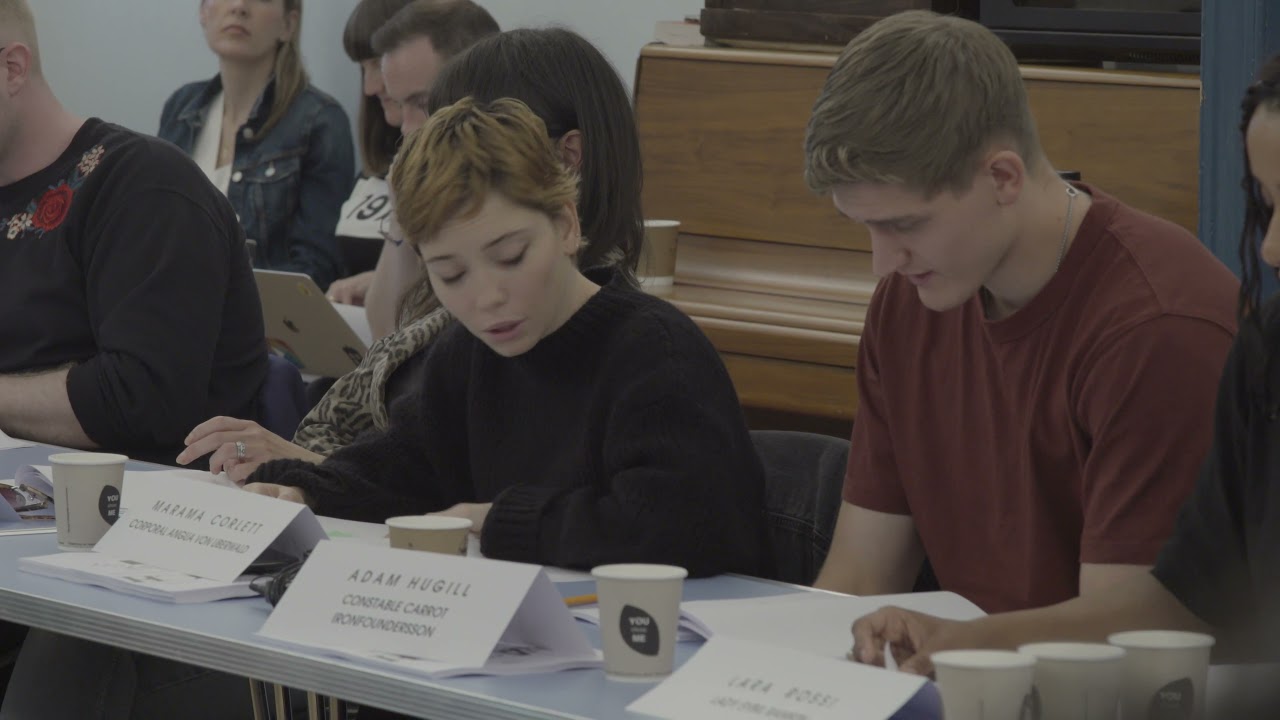 Adam Hugill and Marama Corlett at the Readthrough for The Watch