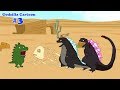 Godzilla, Shin Godzilla, Shark Attack Funny #3 - P2 | Godzilla Cartoon