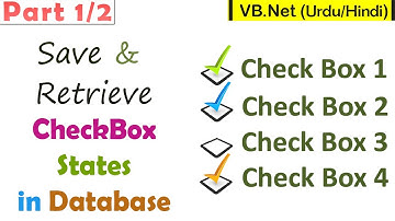 1/2 - Save & Retrieve CheckBox States In Database - VB.Net