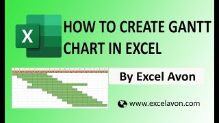 How to Create a basic Gantt chart in the excel