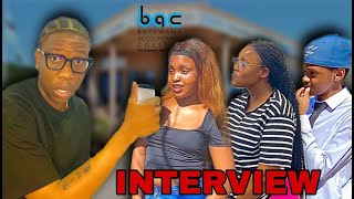 Asking BAC students questions about Botswana