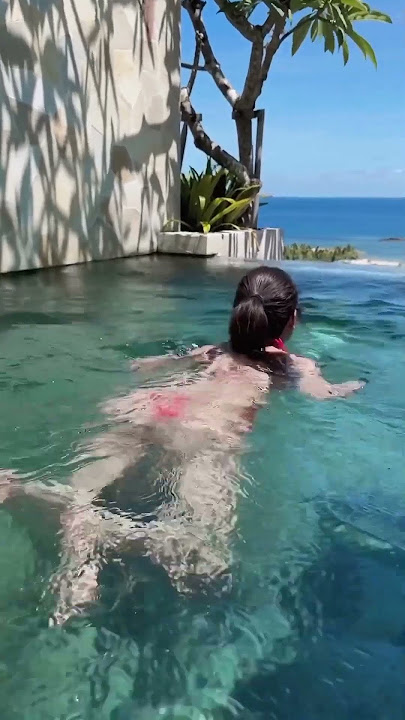DJ Vivi Jovita bikini swimming at Bali part 2 #shorts