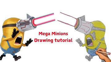 How To Draw Mega Minion Mel Easy||despicable me 4