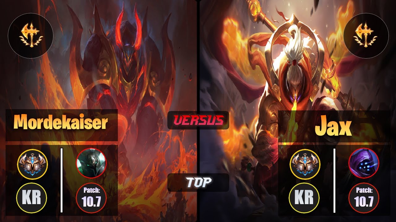 Challenger MORDEKAISER [Conqueror] (Top) VS  JAX - Challenger KR Patch 10.7