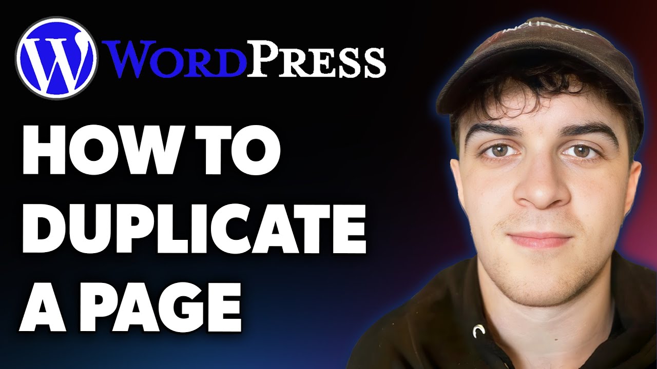 How to Duplicate a Page in Wordpress (Full 2025 Guide) - YouTube