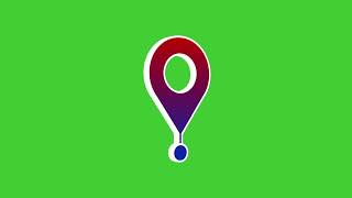 Gradient Fill Location 3D Pin Icon Rotating Icon On Green Screen Background Hd Free Download