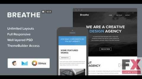 Preview Breathe - Responsive Email Themebuilder Access TFore