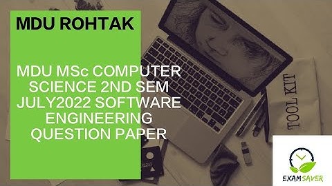 MDU MSc COMPUTER SCIENCE 2ND SEM JULY2022 SOFTWARE ENGINEERING QUESTION PAPER