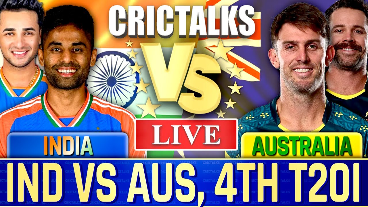 🔴 Live: India vs Australia, 4th T20I, Live Cricket, IND vs AUS Live Match Today Scores, Commentary