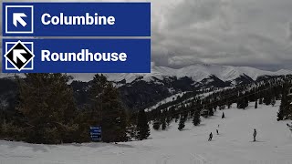 Winter Park, CO - 🟦 Columbine to 🟦/◊ Roundhouse (3-24-24) [4K]