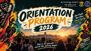 Orientation program 2026 BIT Sindri Dhanbad || BIT Cultural Society || The Arts Club || Vlog ||