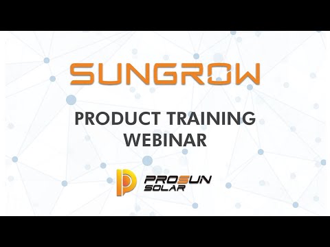 Sungrow - Product Training Webinar - Organized by Prosun Solar