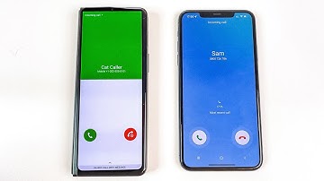 Fake iPhone Incoming Call Samsung Galaxy Z Fold 3 & iPhone 11 Pro Max & Outgoing call