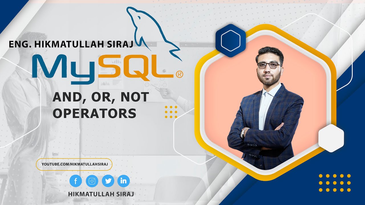 MySQL AND, OR, NOT Operators Tutorial in Pashto - YouTube
