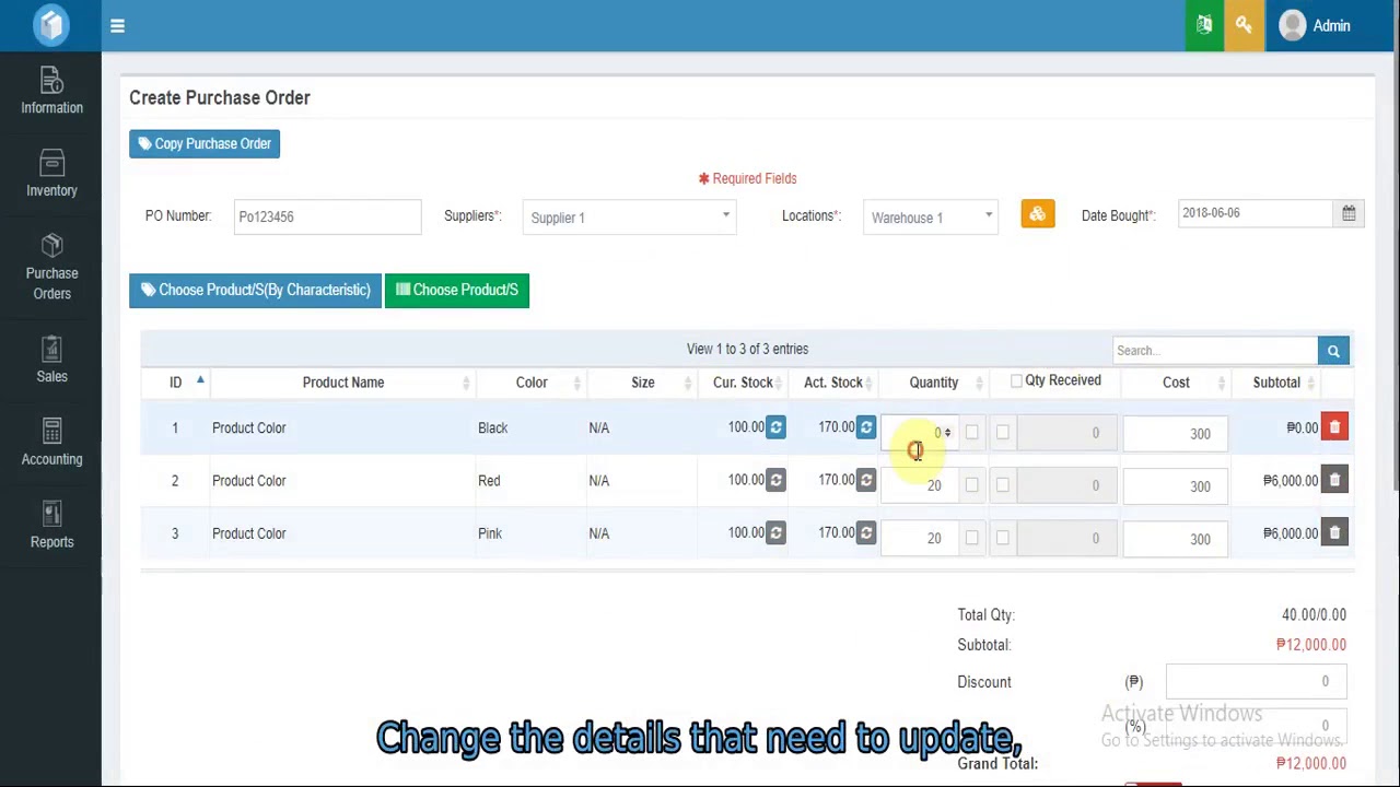 Purchase Order Function Create Purchase Order Using Copy Purchase Order Function - YouTube