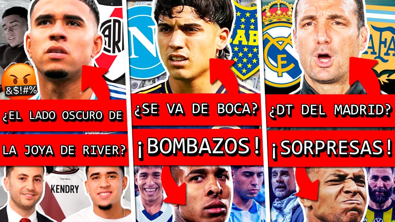 RIVER en polémica por KENDRY PAEZ+ BOCA vende a ZEBALLOS por VILLA?+ SCALONI será DT de REAL MADRID?