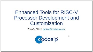 Zdenek Prikryl (CODASIP) en las 1 Jornadas RedRISCV