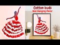 Cotton Bud Wall hanging decor | Cotton buds craft  | Cotton swab craft ideas