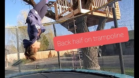 Back half twist on trampoline | How to video!
