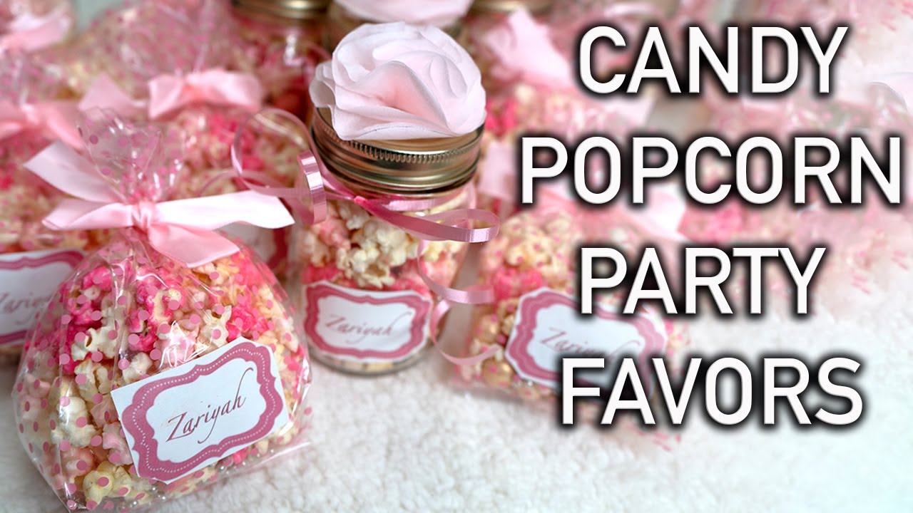 Pink Candy Popcorn Party Favors Tutorial ARIBA PERVAIZ YouTube