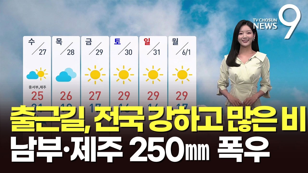 [날씨] 출근길, 전국 강하고 많은 비…남부·제주 250㎜ 폭우 [뉴스9]