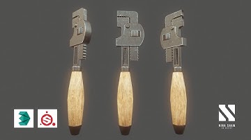 TIMELAPSE Game Asset Vintage Wrench | Autodesk3dsMax/SubstancePainter