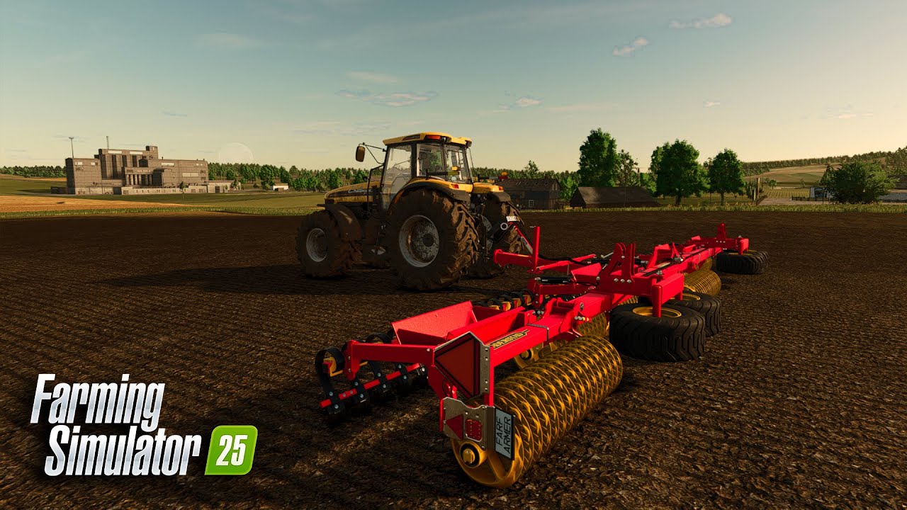 Прикатка тяжёлым катком Vaderstad Rexius 1230 | FS25 Zielonka - YouTube