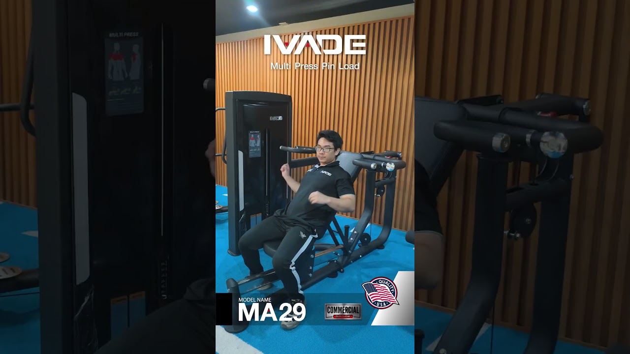 MA-29 – เครื่อง Multi-Press Pin-Load – IVADE (Commercial) IVADE™ - THEGYMCO.