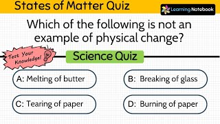 States of Matter Quiz | Solids Liquids Gases Quiz | Science Quiz screenshot 4