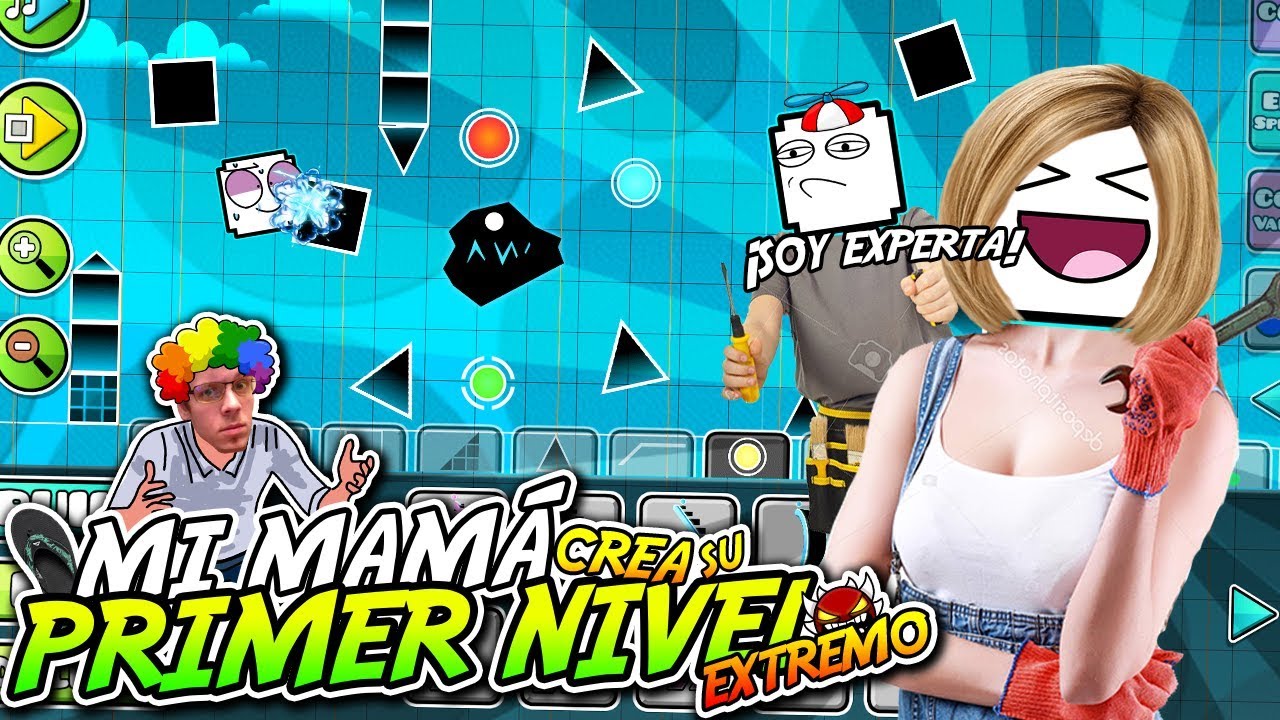 ¡¡¡MI MAMÁ CREA POR PRIMERA VEZ UN NIVEL EXTREME DEMON DE GEOMETRY DASH!!!