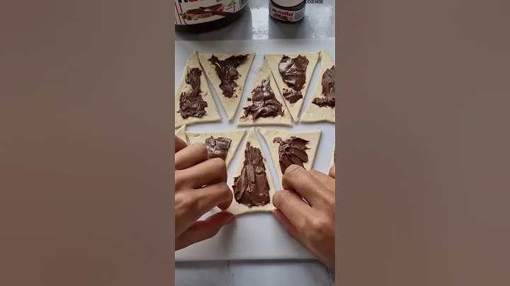 Mini Nutella Croissants 😋 #shorts