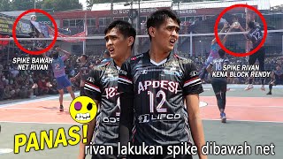 Panas setelah Spike-NYA kena Block, RIVAN Nurmulki lakukan Spike bawah Net BOLA sampai Keluar JarinG