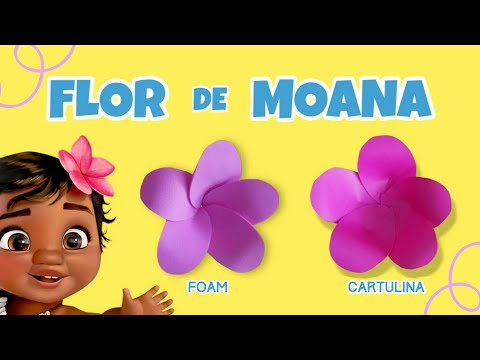 Moana Flower in Foam and Cardboard EASY | Tropical Flower | Plumeria in Foam