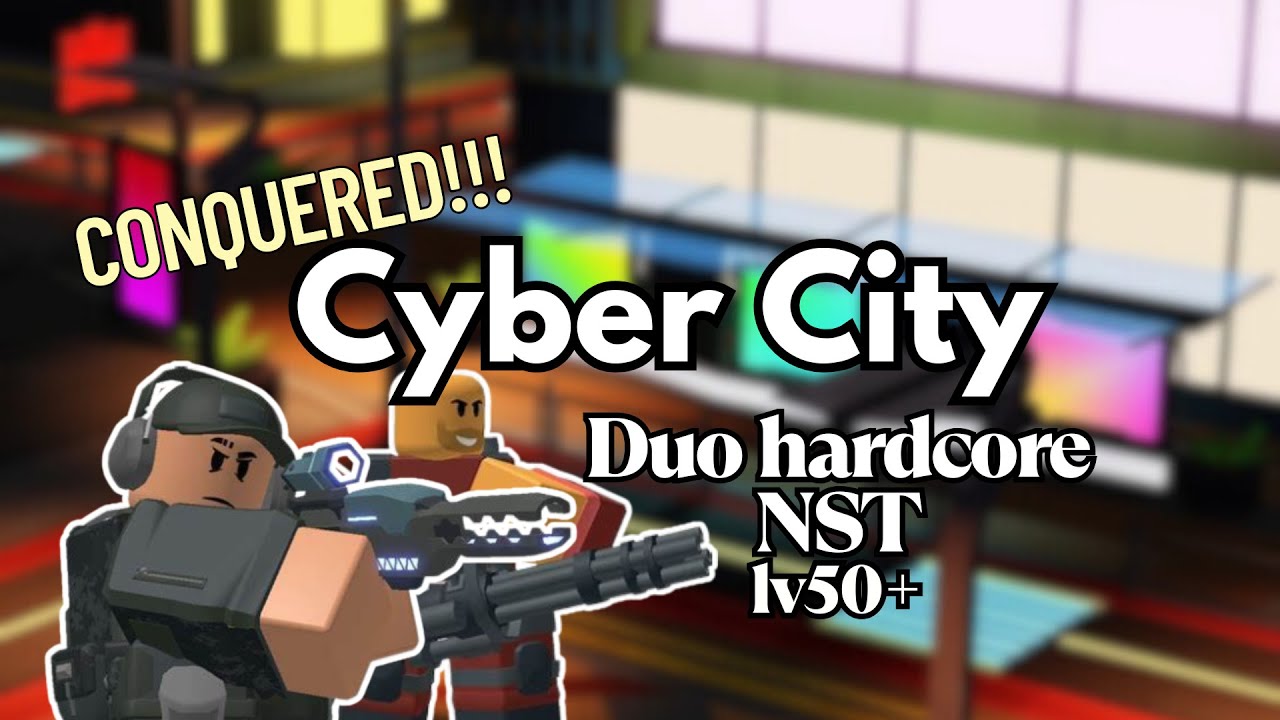 GunRange Strat | Duo Hardcore Strat NST (Cyber City) | Roblox Tower Defense Simulator