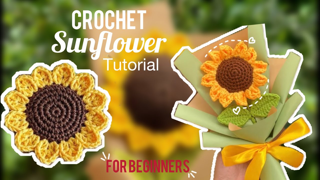 Crochet Sunflower| Easy Tutorial| Beginner Friendly - YouTube