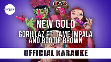 Gorillaz - New Gold ft. Tame Impala and Bootie Brown (Official Karaoke Instrumental) | SongJam