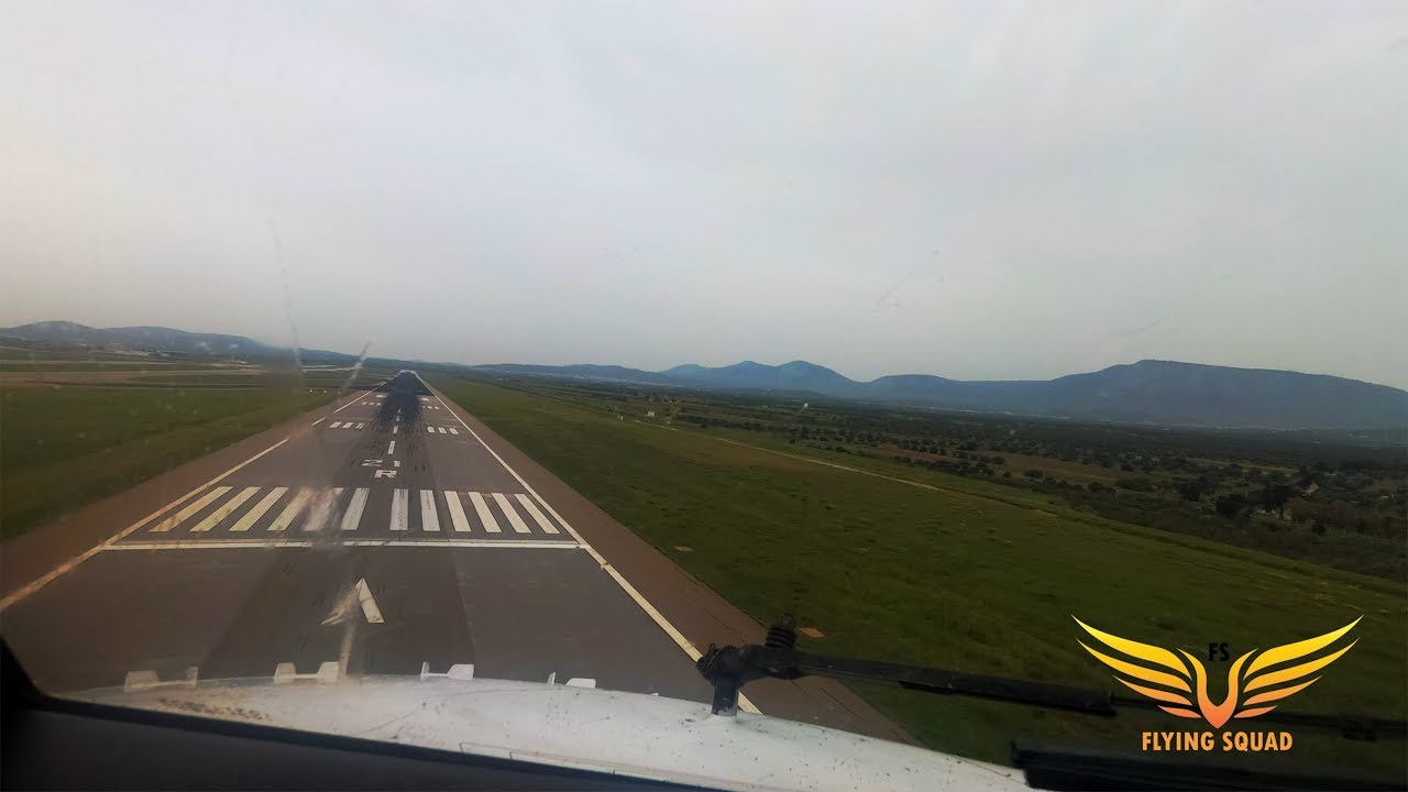 Landing in Athens airport - Cockpit View 4K