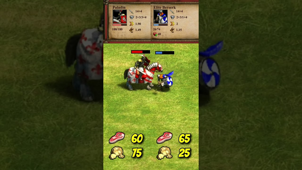 Paladin vs Elite Berserk (AoE2) 