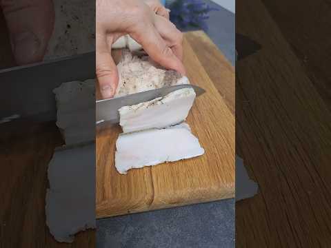 Солим сало сухим способом.