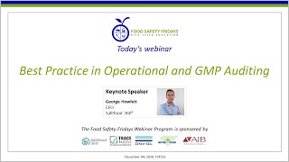 Best Practice in Operational and GMP Auditing