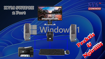 1 Satu (Monitor, Keyboard, Mouse dan Printer) ke Dua PC. KVM Switch USB 2 Port.