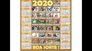 Tabela do Jogo do Bicho - O famoso calendário do Jogo do Bicho