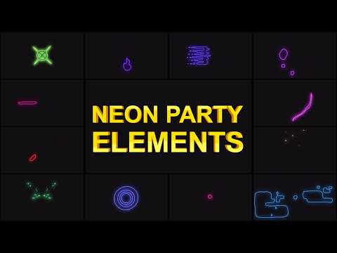 Neon Party Elements Unity Preview