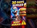 What Happens If You Eat Burger For 30 Days? 😱 (Shocking Truth) #fitness #shorts