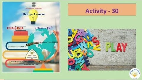 Std.9th English Bridge course Activity-30