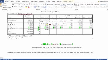 002 Interpreting and Reporting SPSS Output The Two Way ANOVA
